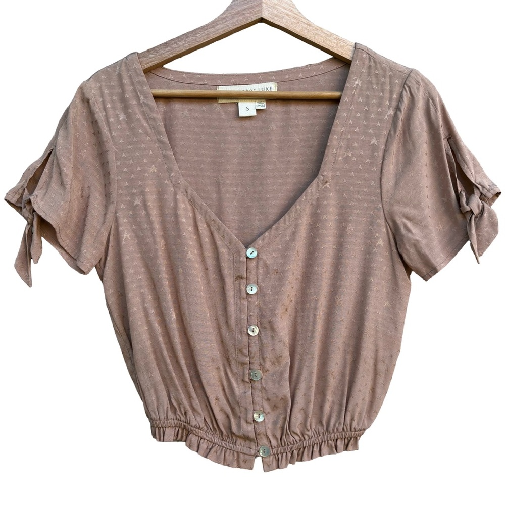 Saltwater Luxe Women's Pink Button-Up Top